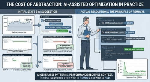 From 500ms to 900ms: How AI-Assisted “Optimizations” Turned a Fast Query into a Slow One — and What Brought It Back to 43ms